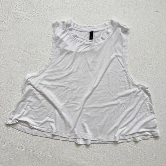 Carbon38 Crop Tank Top 2.0 White, Size Medium - Picture 1 of 5